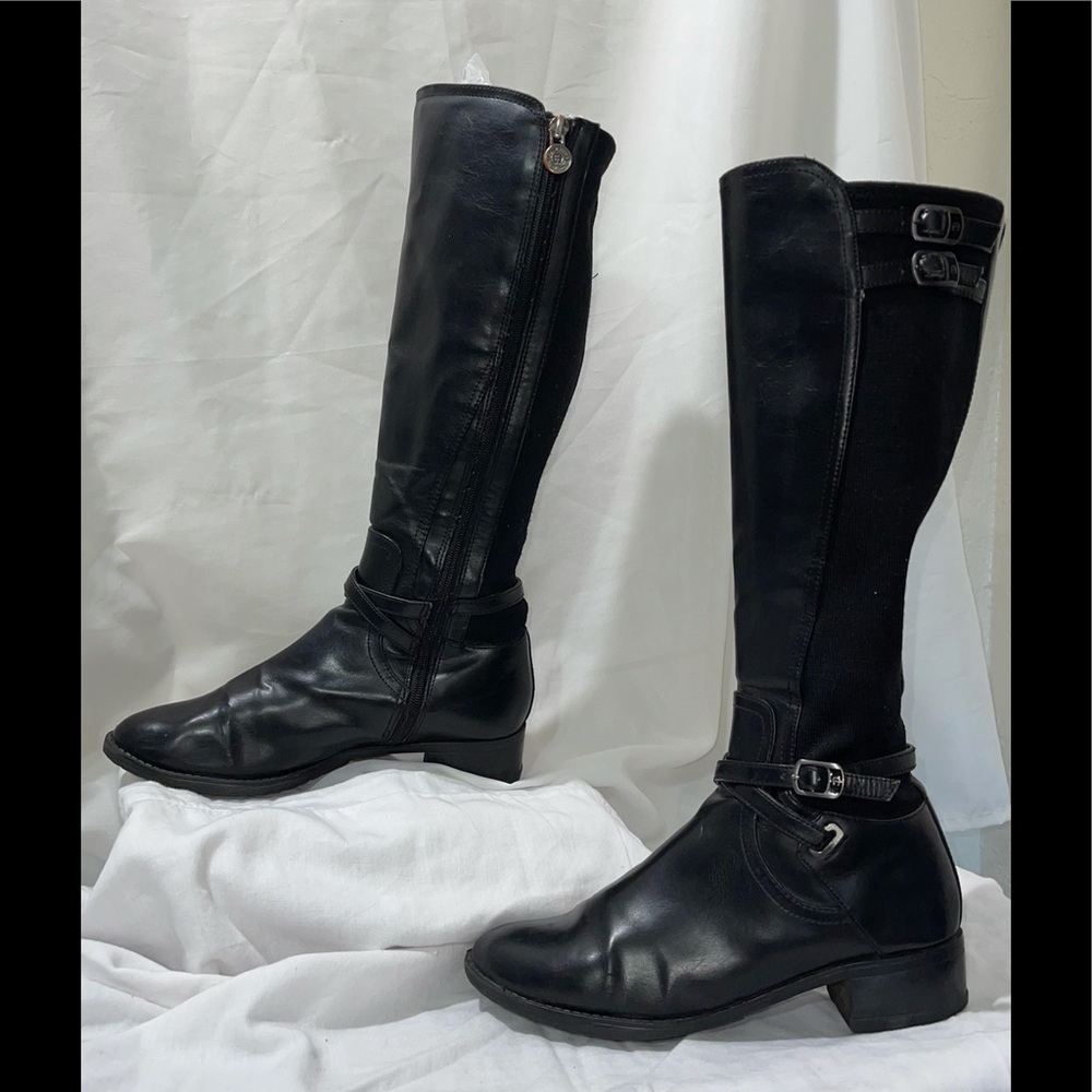 Etienne Aigner E-Celine Black Knee-High Boots - Picture 3 of 11